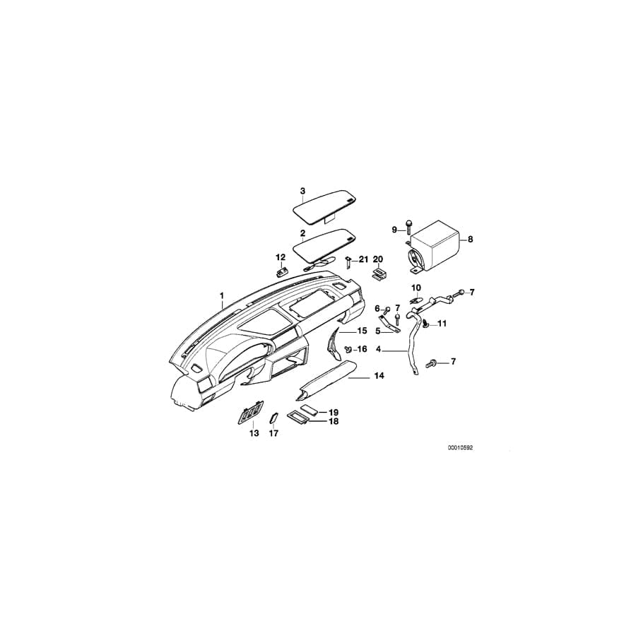 Genuine BMW 51458236966 E36 Cover ANTHRAZIT (Inc. 318ti, 316i 1.6 & 316g)