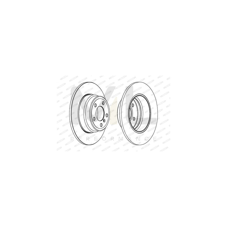 Ferodo Premier DDF1255 Brake Disc for BMW X5 (E53) Solid, With Bolts/Screws  - Pair