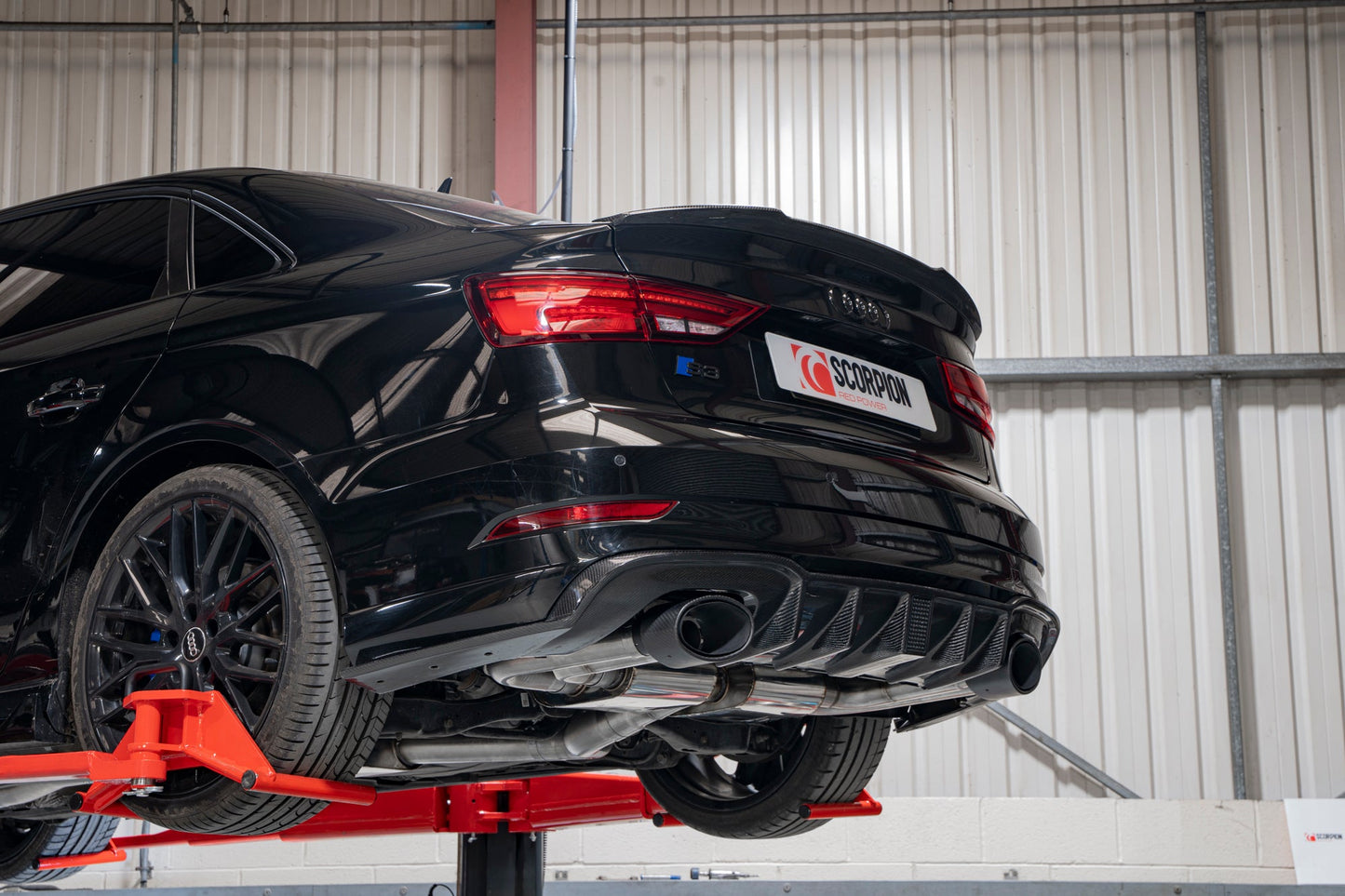 Scorpion SAU099CF Audi S3 8V Resonated Cat/Gpf-Back System Without Valves | ML Performance UK UK