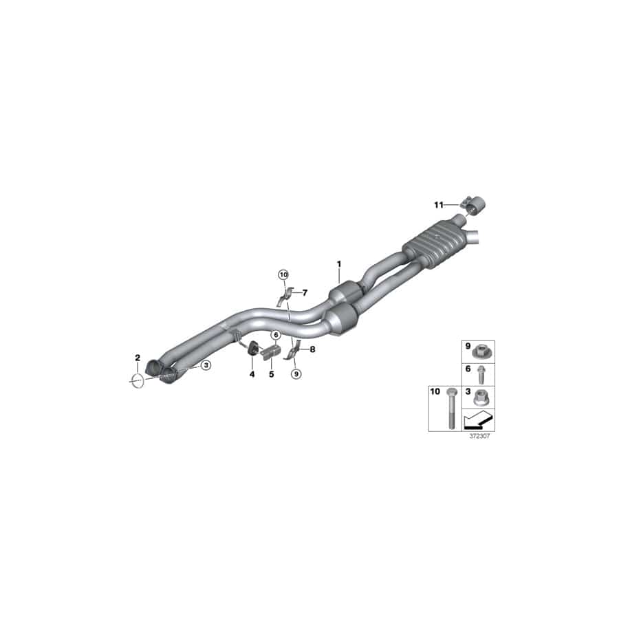 Genuine BMW 18308747477 F87 Pipe Clamp, Top (Inc. M2 Competition)