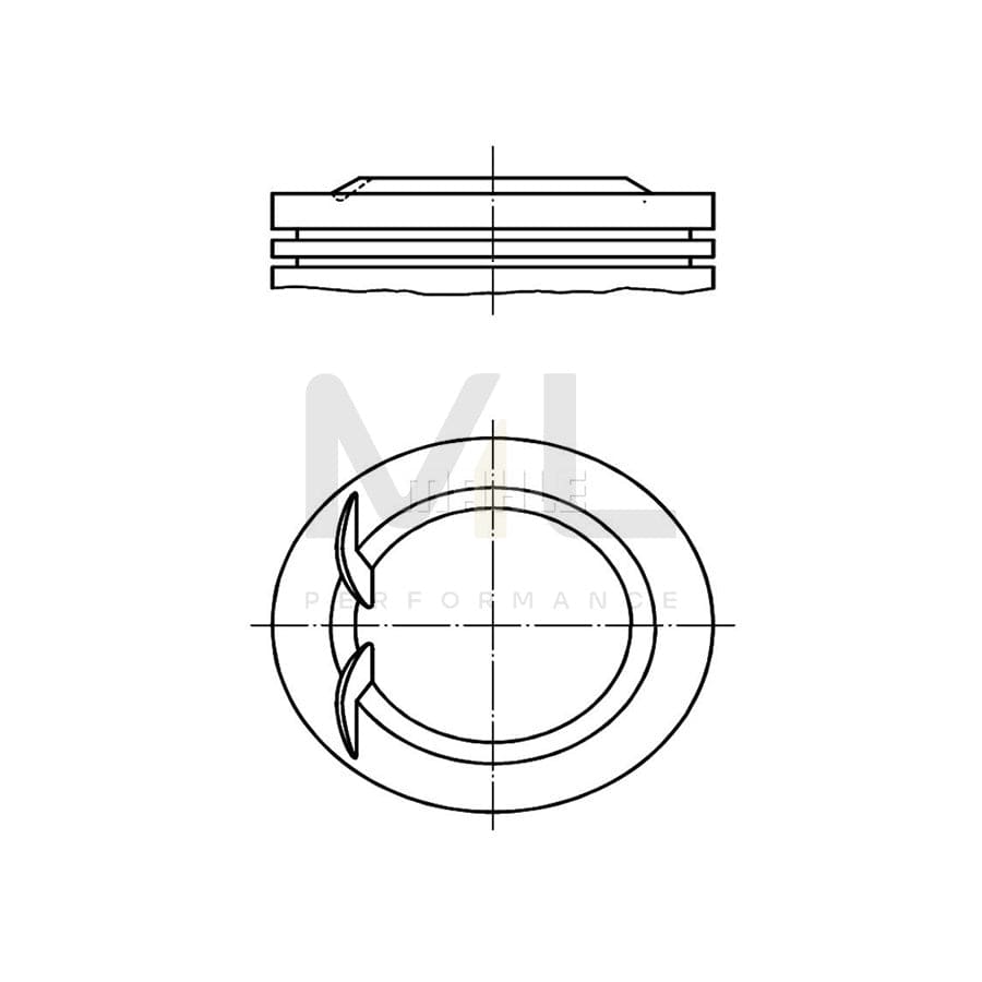 MAHLE ORIGINAL 038 53 00 Piston 83,01 mm, with piston rings | ML Performance Car Parts