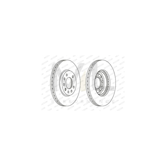 Ferodo Premier Coat+ Disc DDF1042C Brake Disc Vented, Coated, Without Bolts/Screws  - Pair