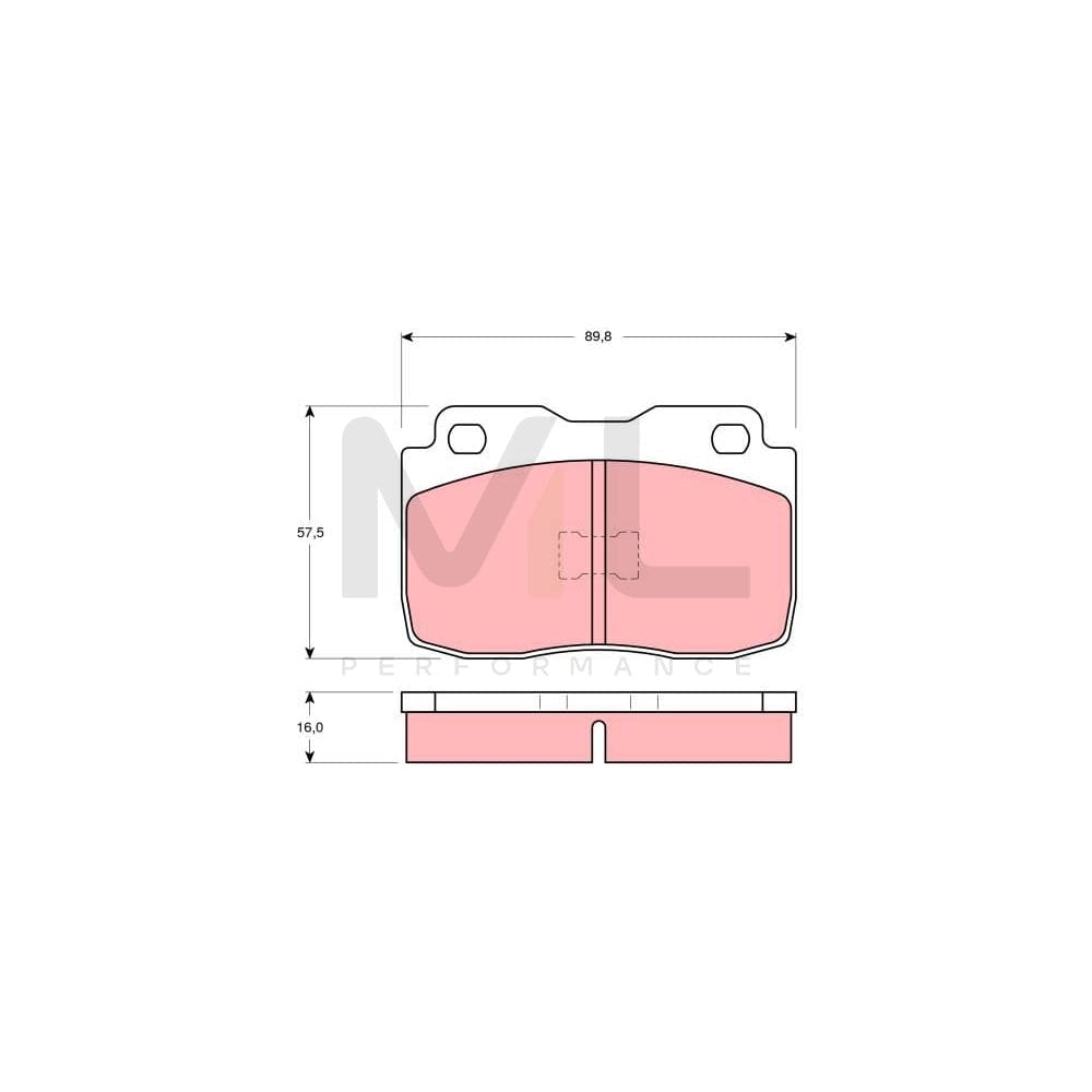 TRW Gdb359 Brake Pad Set Not Prepared For Wear Indicator