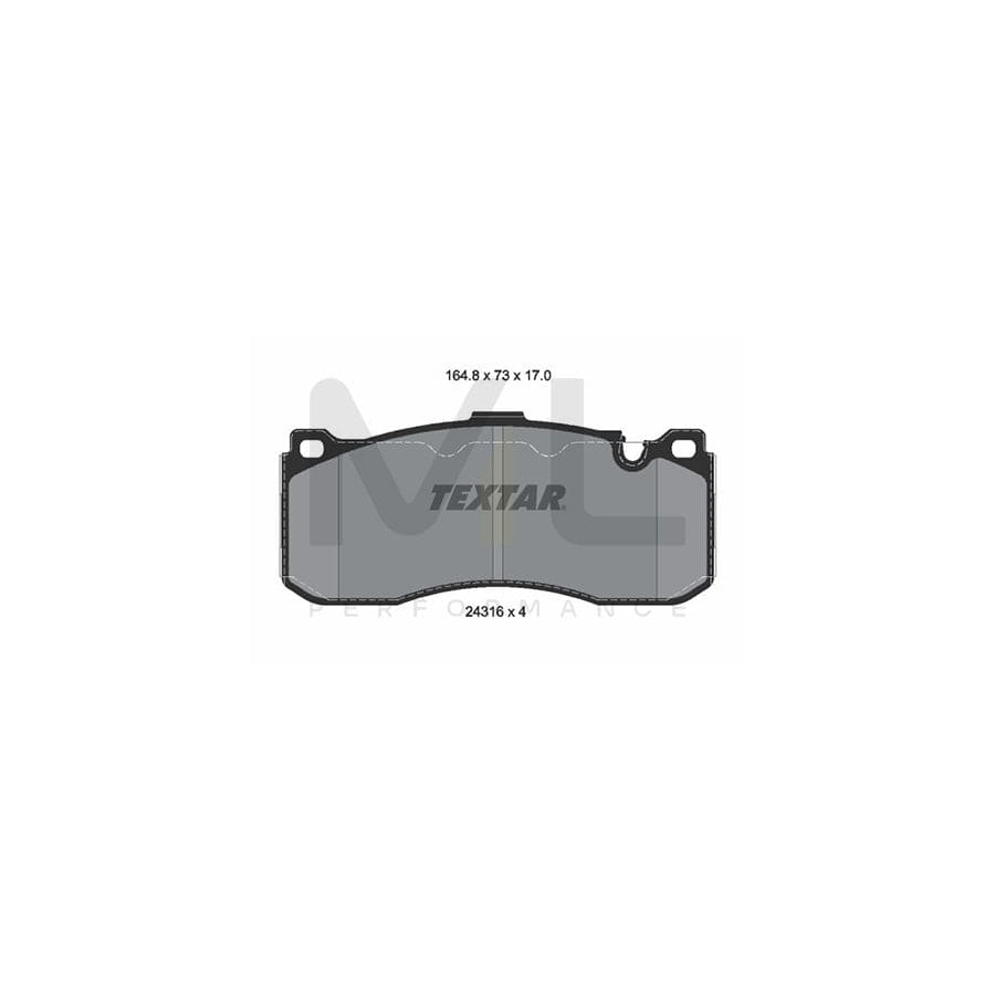 TEXTAR 2431601 Brake pad set prepared for wear indicator