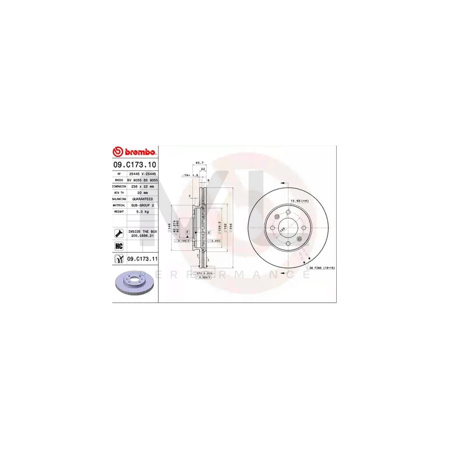 brembo-coated-disc-line-09-c173-11-brake-disc-for-kia-rio-internally-vented-coated-high-carbon-with-bolts-screws