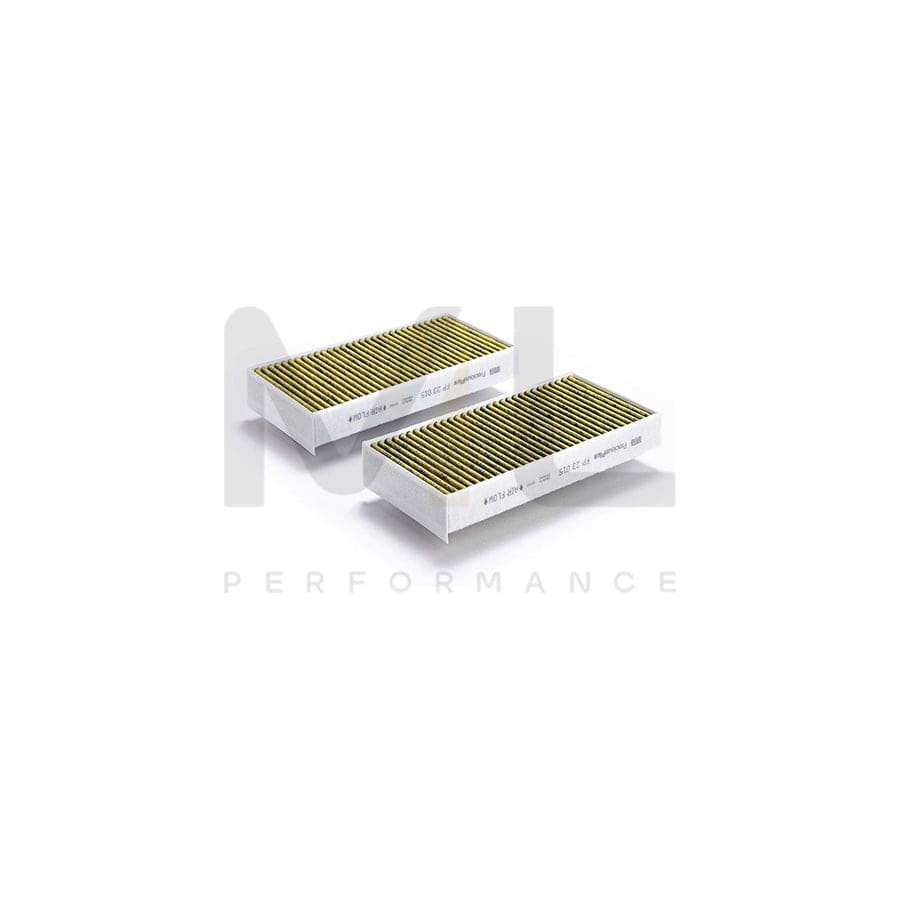MANN-FILTER FP 23 015-2 Pollen filter Activated Carbon Filter, Activated Carbon Filter with polyphenol, Particulate filter (PM 2.5), with antibacterial action, with fungicidal effect
