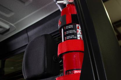 Fishbone Offroad Padded Roll Bar Red Fire Extinguisher Holder