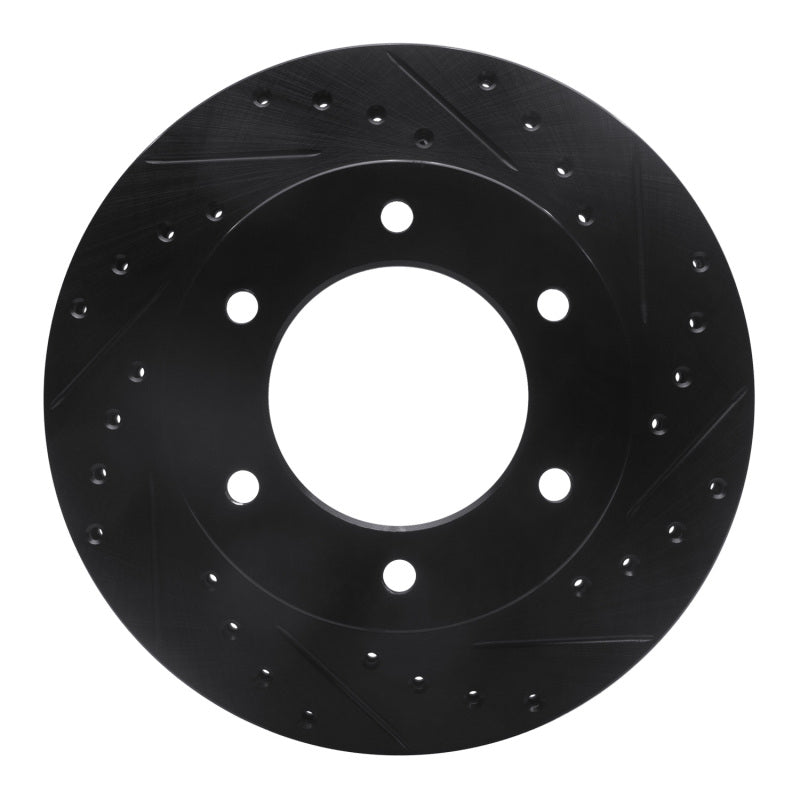 R1 Concepts R1 01-04 Honda Passport Front Right Drilled & Slotted Black Brake Rotor