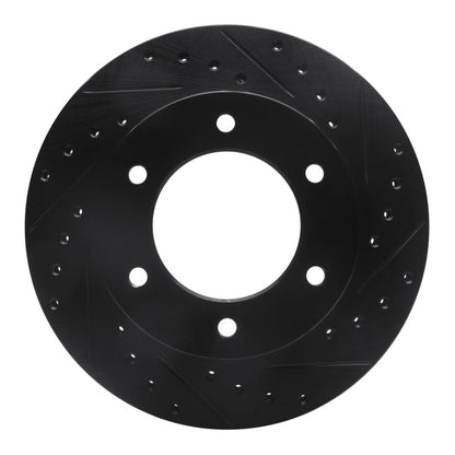 R1 Concepts R1 01-04 Honda Passport Front Right Drilled & Slotted Black Brake Rotor