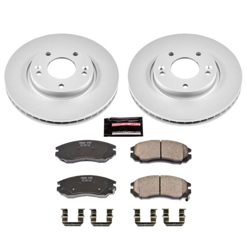 PowerStop Power Stop 04-06 Hyundai Tiburon Front Z17 Evolution Geomet Coated Brake Kit