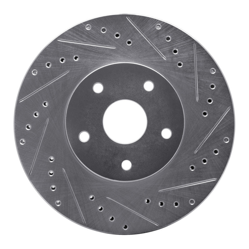 R1 Concepts R1 92-97 Subaru SVX Front Right Drilled & Slotted Silver Brake Rotor