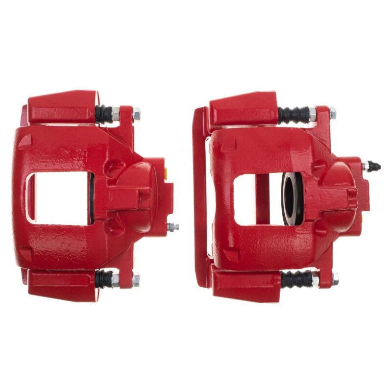 PowerStop Power Stop 07-18 Jeep Wrangler JK Front Red Caliper Pair w/Bracket