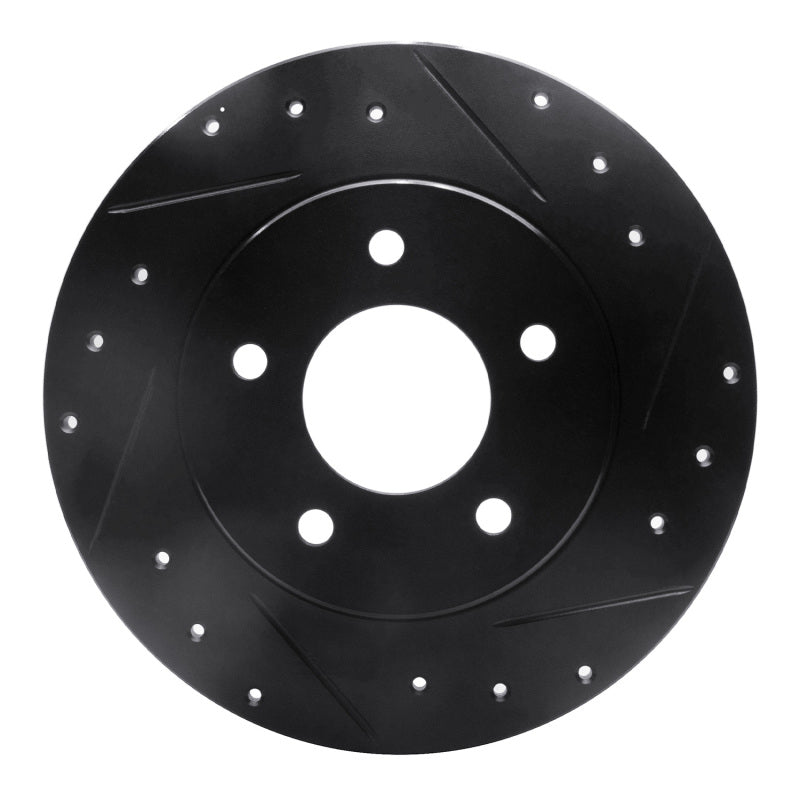 R1 Concepts R1 94-99 Buick Regal Rear Right Drilled & Slotted Black Brake Rotor