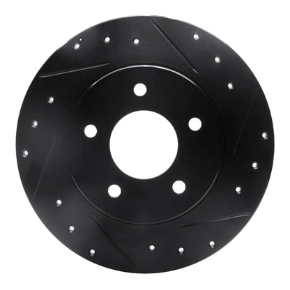 R1 Concepts R1 94-99 Buick Regal Rear Right Drilled & Slotted Black Brake Rotor