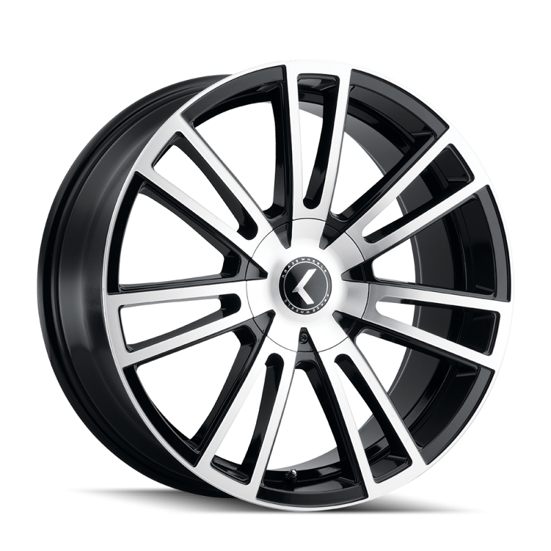 Kraze Wheels Kraze KR183 Spectra 20x8.5 / 5x108/114.3 BP / 38mm Offset / 72.62mm Hub Gloss Black Machined Wheel
