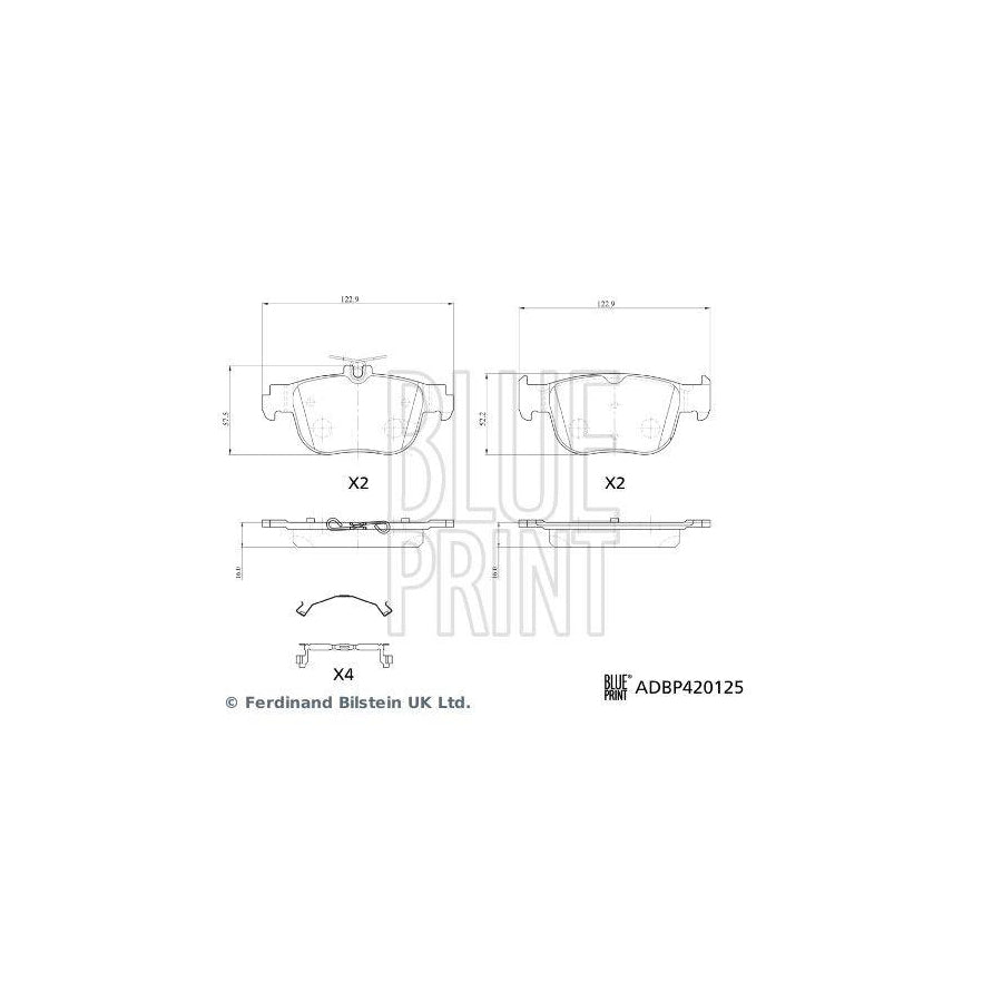 Blue Print Adbp420125 Brake Pad Set