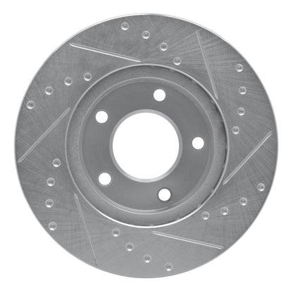 R1 Concepts R1 92-03 Mazda Protege Front Left Drilled & Slotted Silver Brake Rotor