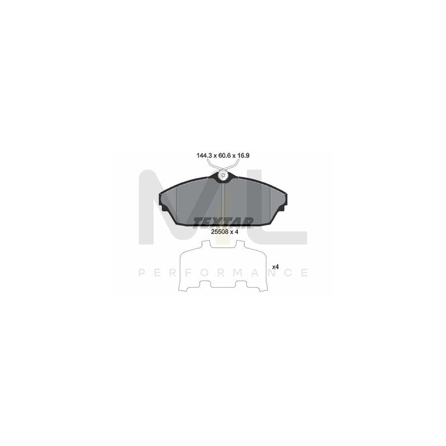 TEXTAR 2550801 Brake pad set for TATA (TELCO) Xenon Pickup not prepared for wear indicator