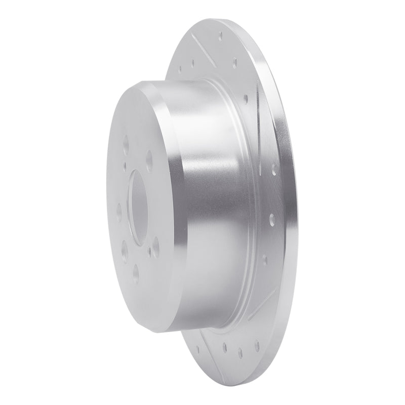 R1 Concepts R1 94-95 Toyota Celica Rear Right Drilled & Slotted Silver Brake Rotor
