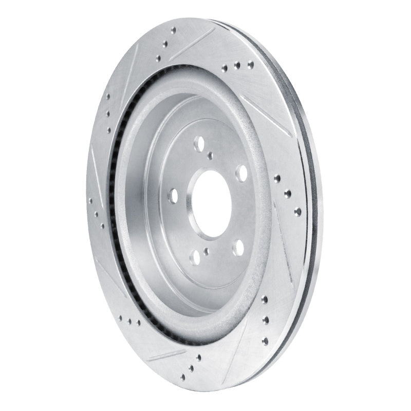 R1 Concepts R1 16-22 Lexus RX350 Rear Right Drilled & Slotted Silver Brake Rotor