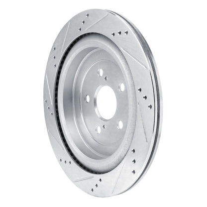 R1 Concepts R1 16-22 Lexus RX350 Rear Right Drilled & Slotted Silver Brake Rotor