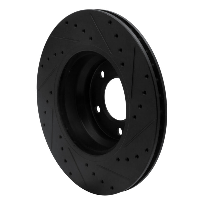 R1 Concepts R1 06-12 BMW X1 (USA/Canada) Front Left Drilled & Slotted Black Brake Rotor