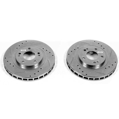 PowerStop Power Stop 91-93 Dodge Stealth Front Evolution Drilled & Slotted Rotors - Pair