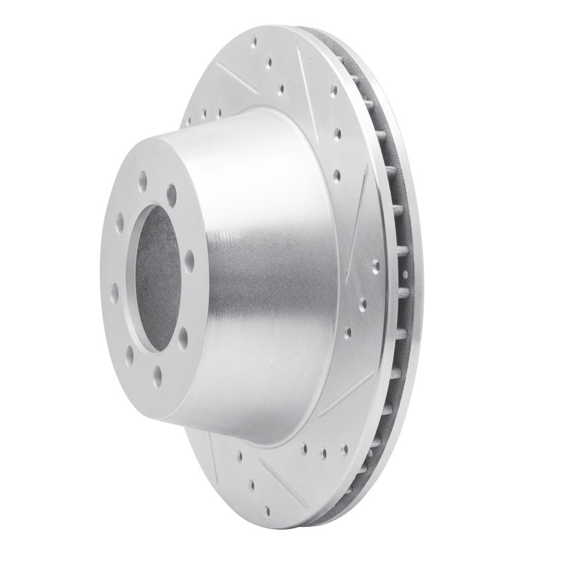 R1 Concepts R1 68-76 Ford F-350 2WD (Excl Super Duty) Front Right Drilled & Slotted Silver Brake Rotor