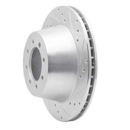 R1 Concepts R1 68-76 Ford F-350 2WD (Excl Super Duty) Front Right Drilled & Slotted Silver Brake Rotor