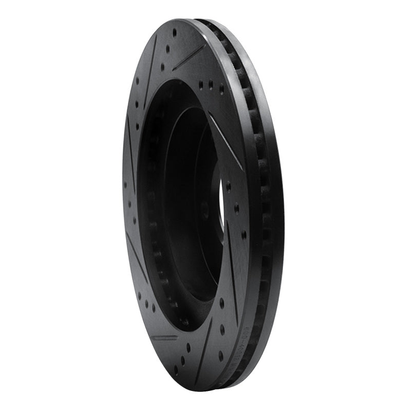 R1 Concepts R1 98-04 Chrysler CONCORDE Front Right Drilled & Slotted Black Brake Rotor