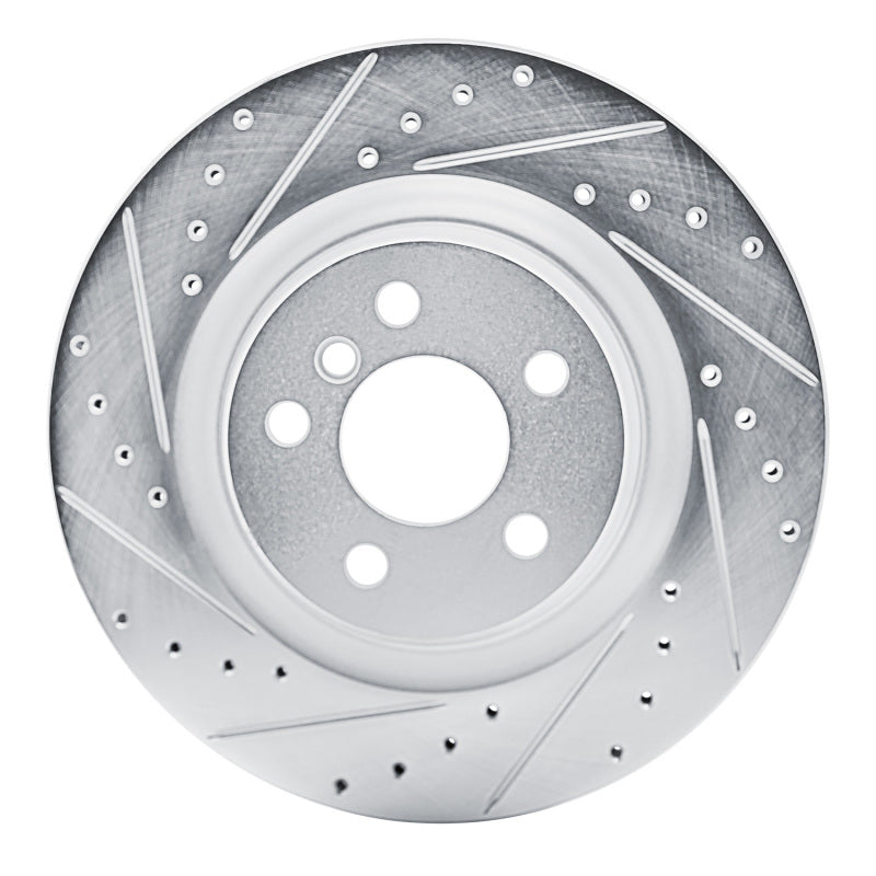 R1 Concepts R1 19-24 BMW M235I xDrive Gran Coupe Rear Left Drilled & Slotted Silver Brake Rotor