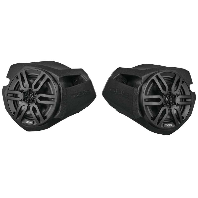 DS18 Polaris RZR Front Kick Panel Pods Loaded Enclosure 2x 6.5in Spkr Built-in Amp + Twtr Bluetooth