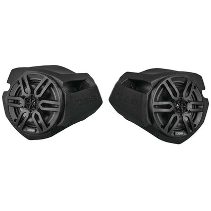 DS18 Polaris RZR Front Kick Panel Pods Loaded Enclosure 2x 6.5in Spkr Built-in Amp + Twtr Bluetooth