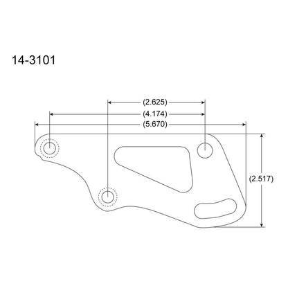 Peterson Fluid Systems Chevrolet Small Block Mount Blade - Right Side