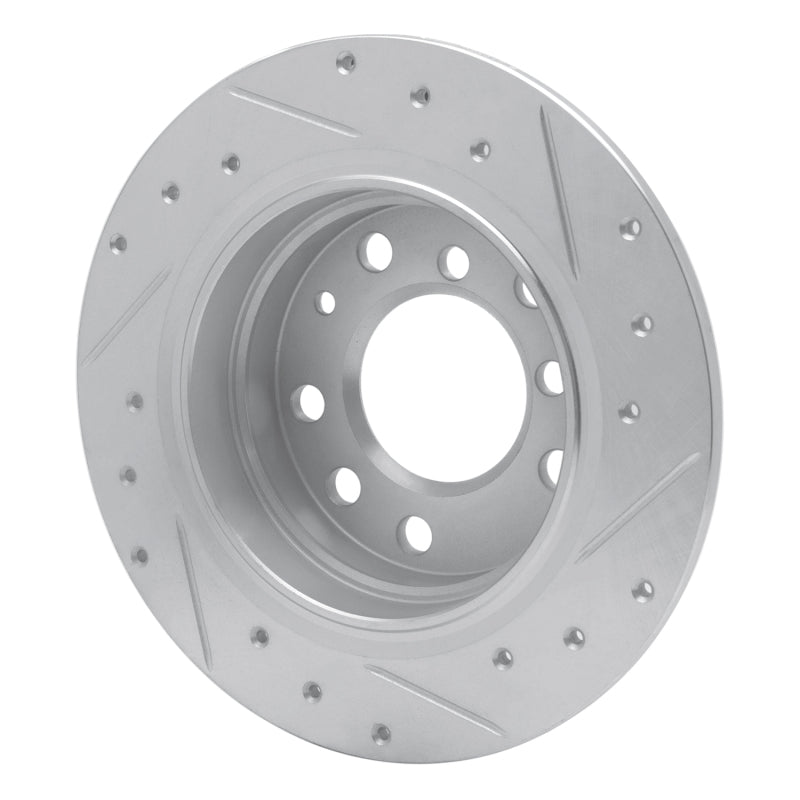 R1 Concepts R1 69-81 BMW 2800 Rear Left Drilled & Slotted Silver Brake Rotor