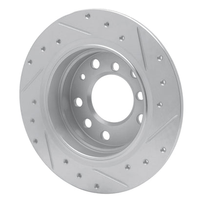 R1 Concepts R1 69-81 BMW 2800 Rear Left Drilled & Slotted Silver Brake Rotor
