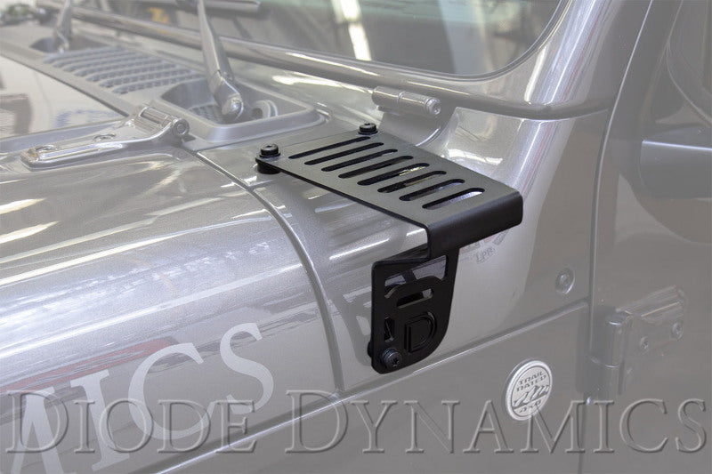 Diode Dynamics 18-21 Jeep JL Wrangler/Gladiator Cowl Mount LED Bracket Kit