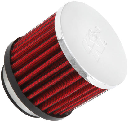 K&N Engineering K&N 1.75in Flange ID x 3in OD x 2.5in H Chrome Finish Rubber Base Crankcase Vent Filter