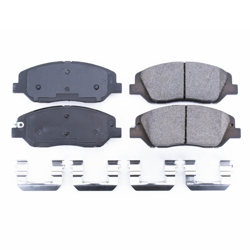 PowerStop Power Stop 17-18 Hyundai Santa Fe Front Z17 Evolution Ceramic Brake Pads w/Hardware