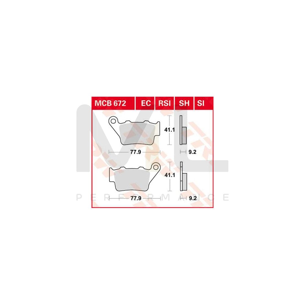 TRW Sinter Offroad Racing Mcb672Rsi Brake Pad Set
