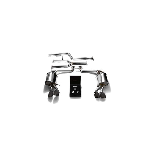 Armytrix MB042-QS20M Valvetronic Exhaust System Mercedes-Benz C-Class W204 2012-2015 with Quad Matte 
Black Oval