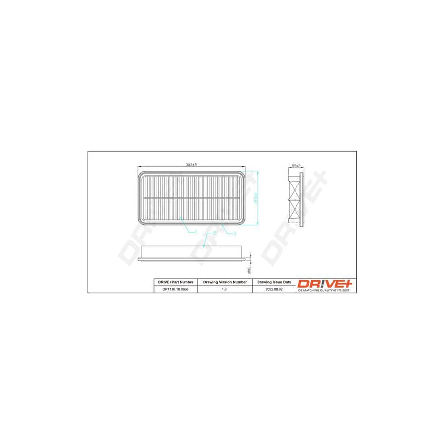 Dr!Ve+ Dp1110.10.0656 Air Filter For Kia Sedona Ii (Vq)