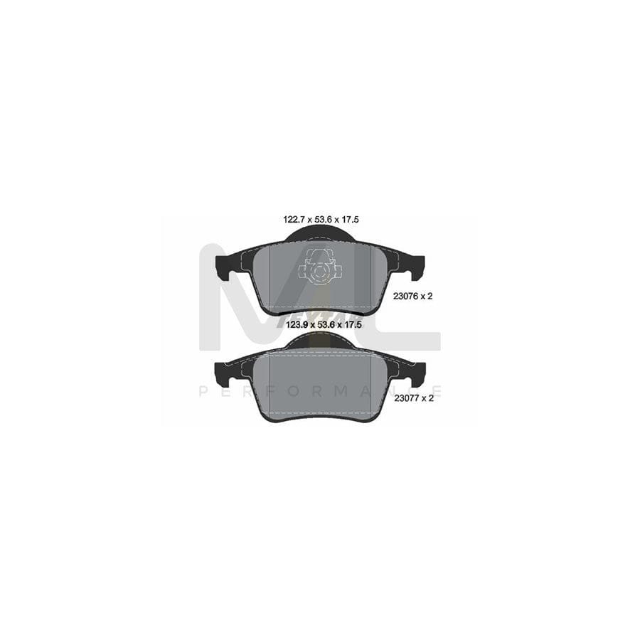 TEXTAR epad 2307681 Brake pad set not prepared for wear indicator