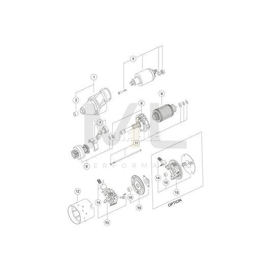 MAHLE ORIGINAL MS 97 Starter motor 12V 2,0kW, Teeth Quant.: 10 | ML Performance Car Parts