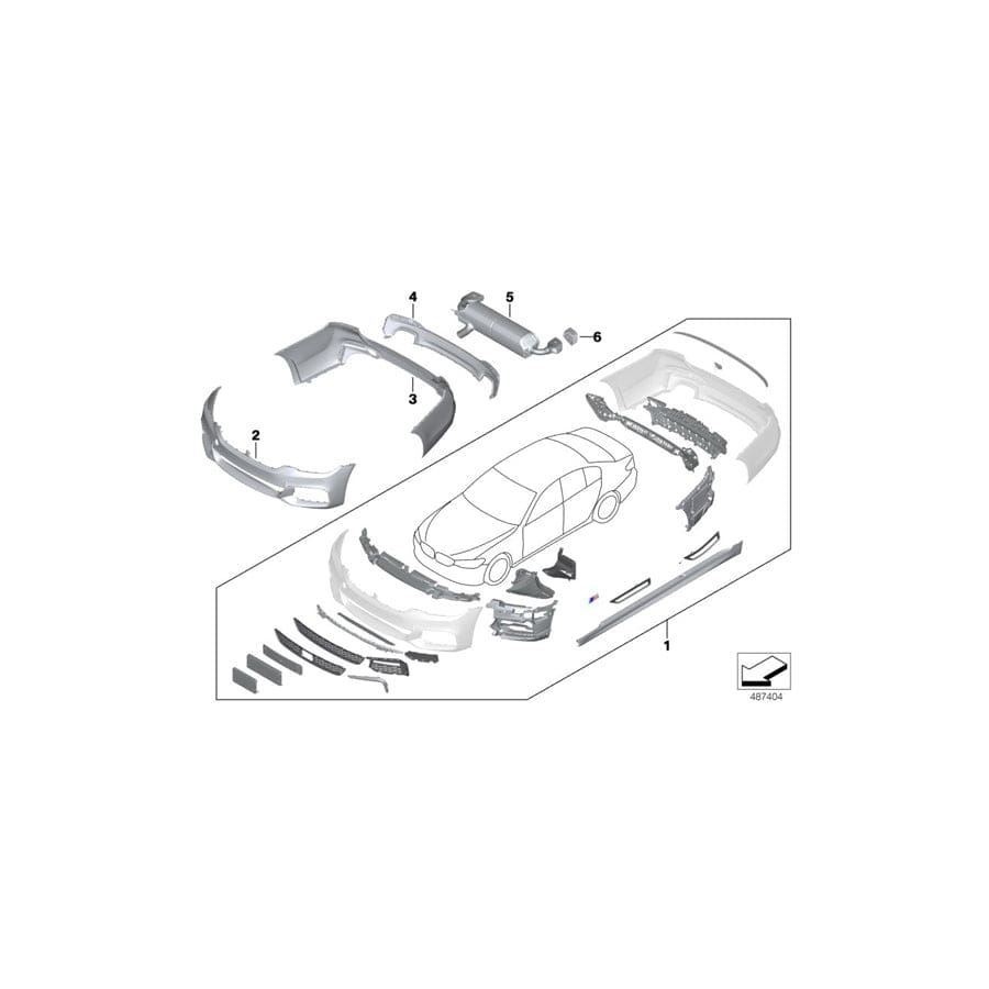 Genuine BMW 18308658508 G30 Rear Muffler With Exhaust Flap (Inc. 530e & 530eX)