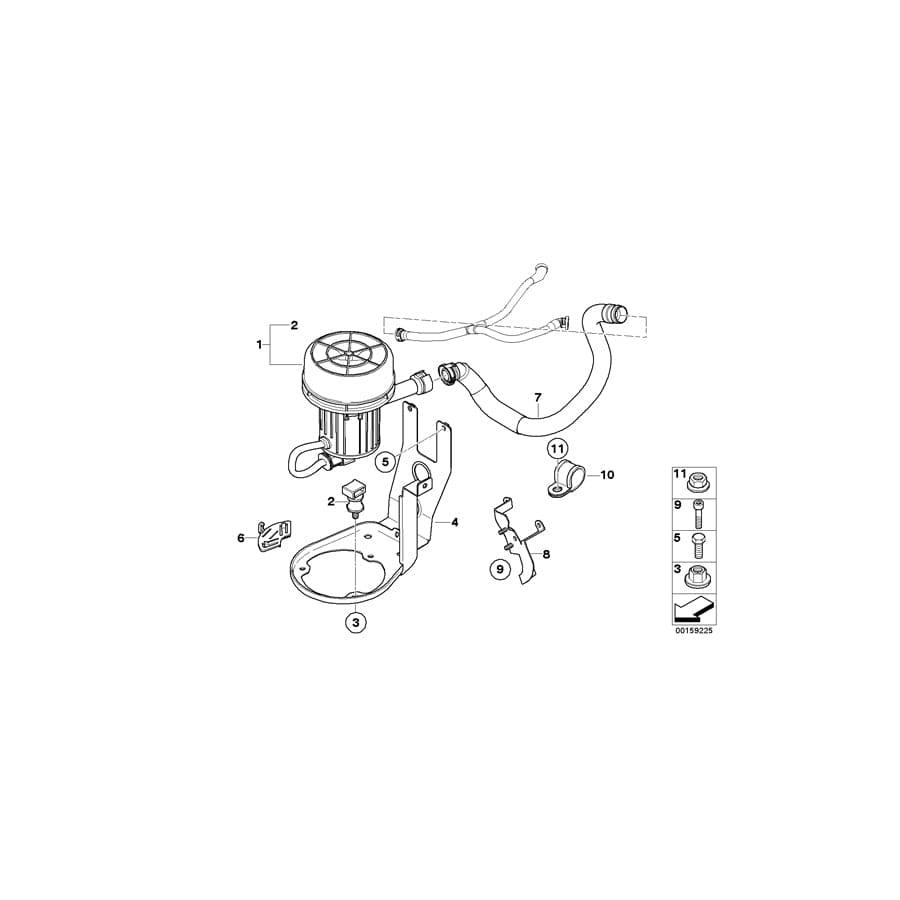 Genuine BMW 11727966229 E65 Pressure Hose Assy (Inc. AlpinaB7)