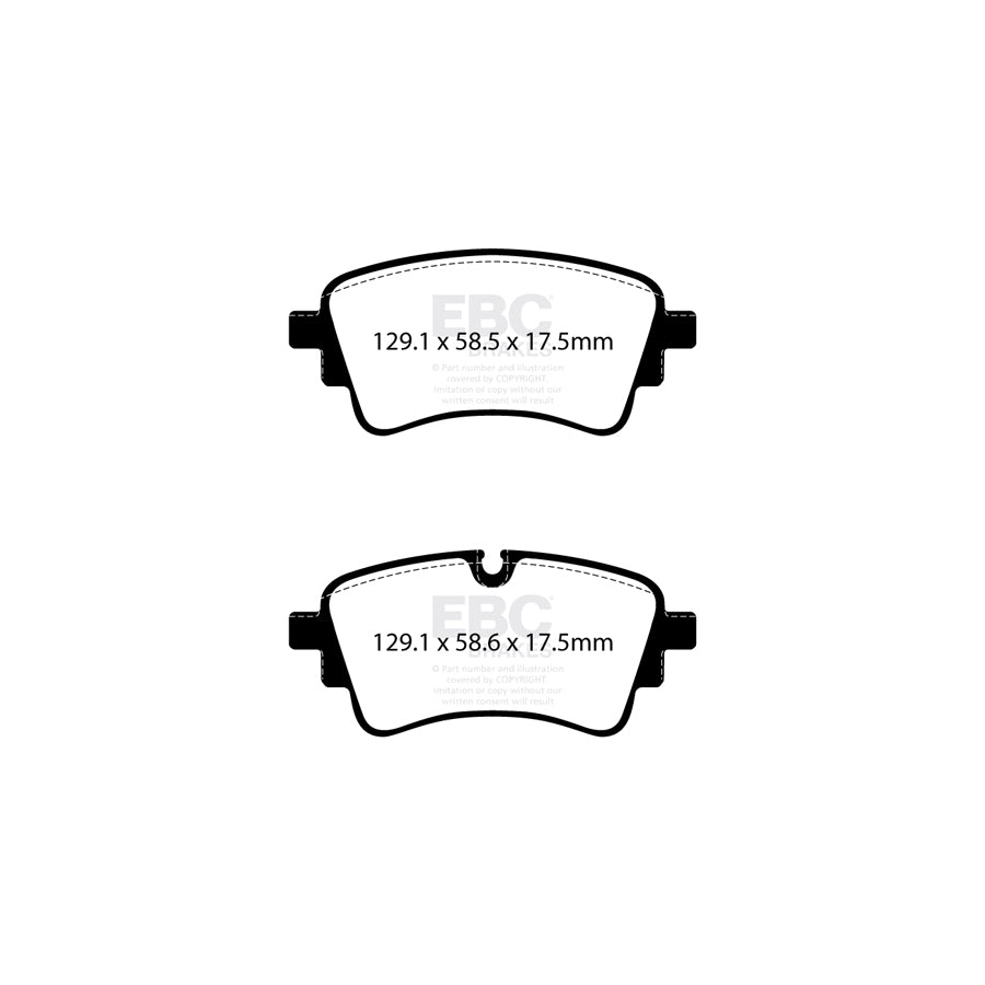 EBC DPX2435 Audi B9 C8 Ultimax Rear Brake Pads - TRW Caliper (Inc. A4, A5, A6, A7, Q5) 2 | ML Performance UK Car Parts