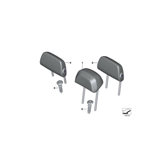 Genuine BMW 52208074355 G01 Headrest Leather SCHWARZ/BLAU (Inc. X3 20iX, X3 20dX & X3 18d)