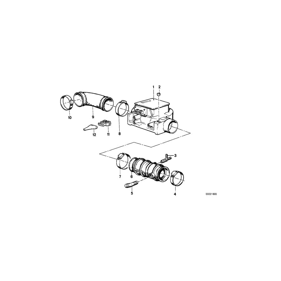 Genuine BMW 13621272101 E23 E24 E28 Volume Air Flow Sensor (Inc. 628CSi, 728iS & 525i)