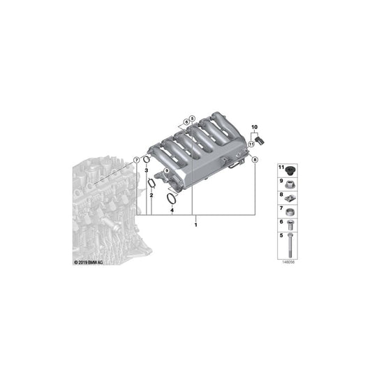 Genuine BMW 11617799625 E90 E60 E91 Intake Manifold (Inc. 525d, 525xd & 325d)